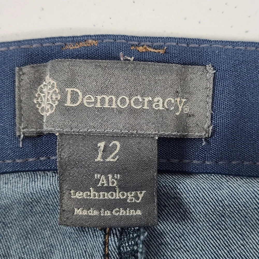 Democracy Ab Technology Womens‎ Blue Distressed Raw Hem Jeans Size 12 BN2896LHPB